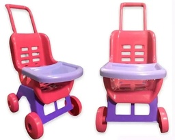CARRITO PLASTICO PARA MUÑECA CON MESA