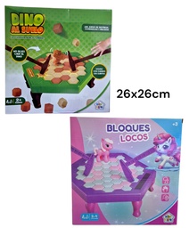 JUEGO DE MESA BLOQUES LOCO DINO UNICORNIO 26X26CM 56945 53952