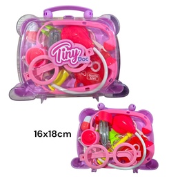 SET DE DOCTOR TINY EN VALIJA TRANSPARENTE 8 PCS 54825