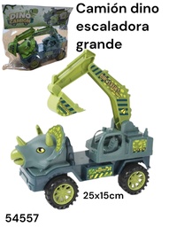 CAMION DINO ESCABADORA GRANDE 25X15CM EN BOLSA 54557 CABEZA TRICERATOPS