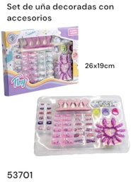 SET DE UÑA DECORADAS TINY EN CAJA 26X19CM CON ACCESORIOS 53701