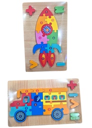JUEGO DE ROMPECABEZAS MADERA C/ NUMEROS Y MATEMATICA 55164