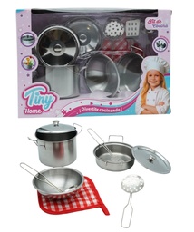 SET DE COCINA TINY HOME 9 PCS DE ACERO C/ ACCESORIOS 56690