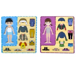 JUEGO DE ENCASTRE DE MADERA PARA VESTIR 30X30CM 55816