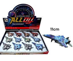 AVION MILITAR A FRICCION X12 11CM JY-26-380 JY-26-379