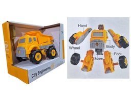 CAMION DE CONSTRUCCION SURTIDO PARA DESARMAR EN TRANSFORMER  JY-25-037