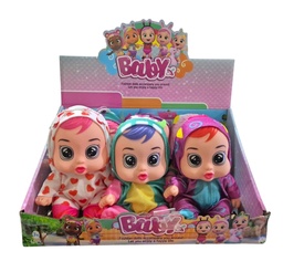 BEBE CON SONIDO MODELOS VARIOS 18CM EN DISPLAY X 6 JY-25--563