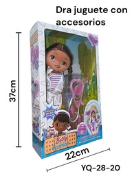 MUÑECA DOCTORA JUGUETE GRANDE CON ACCESORIOS 37X22CM YQ-28-20