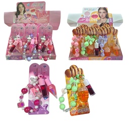 GLOSS 2 EN 1 GLOSS + TINTA CON LLAVERO CHARM APCKFLEE AY040 AY024