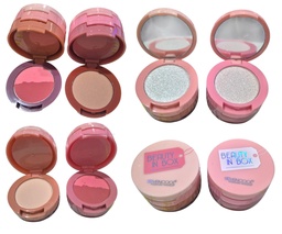 KIT 3 EN 1 ILUMINADOR, CONTORNO Y RUBOR BEAUTY IN BOX ROSA 898A