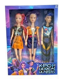 MUÑECAS K-POP ARTICULADAS X 3 C/ ACCESORIOS EN CAJA 6068