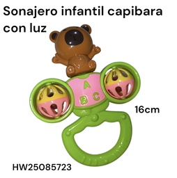 SONAJERO CAPIBARA CON DOS PELOTAS CON LUZ 625245