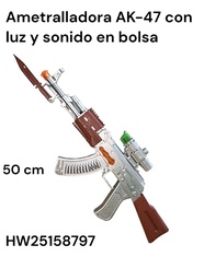 AMETRALLADORA AK-47 EN BOLSA CON LUZ Y SONIDO A PILA 625541