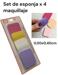 SET DE ESPONJA X 4 EN BLISTER IG6814 PARA MAQUILLAJE