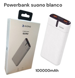 CARGADOR PORTATIL SUONO 10000mAh BLANCO EN CAJA