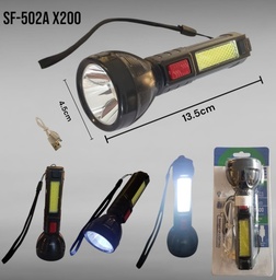 LINTERNA LED + BALIZA RECARGABLE LOANN SF-502 EN BLISTER
