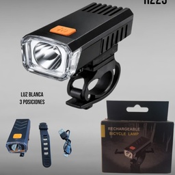 LUZ DE BICI RECARGABLE SH244 3 LUCES