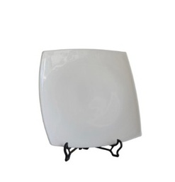 PLATO DE POSTRE 20X20CM BLANCO CUADRADO COOL BAZAR FJP95
