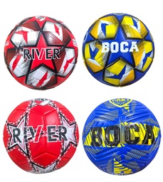 PELOTA TEXTURADA BOCA RIVER ESTRELLAS 420GR