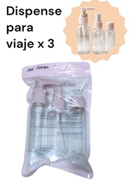 SET DE DISPENSER X 3 PARA VIAJE EN ESTUCHE IGB-039