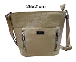 MORRAL AMAYRA CREMA Y NEGRO 4 CIERRES C/ CORREA 26X21CM 67.5400025 / 26