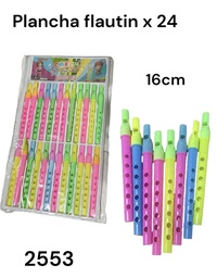 PLANCHA DE FLUTIN X 24 DE 16 CM COLORES VARIOS 2553