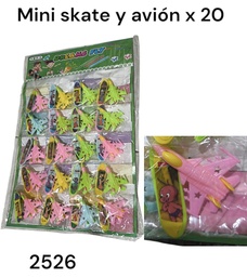 MINI SKATE Y AVION EN PLANCHA X 20 2526
