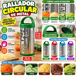RALLADOR CIRCULAR 5 USOS BORDE PLASTICO CON MANIJA