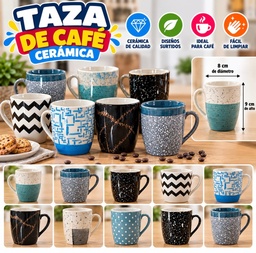 TAZA CERAMICA DE CAFE SURTIDO MODELO