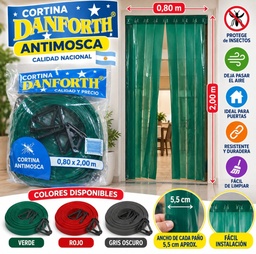 CORTINA ANTIMOSCA PESADA 0.80 X 2.00MTS DANTFORTH CLASICA