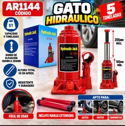 GATO HIDRAULICO EN CAJA 5 TONELADAS AR1144