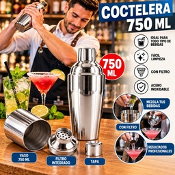 COCTELERA 750 ML DE ACERO NC6851