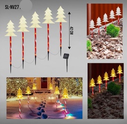 LUZ ESTACA SOLAR FORMA DE ARBOL X5 42CM SL-NV27