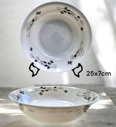 BOWL PLASTICO 25X7CM CON FLORES EN EL BORDE K57424 DIELIFLOR