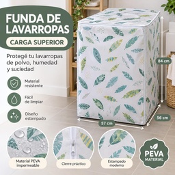 FUNDA DE LAVARROPAS P/ CARGA SUPERIOR ESTAMPADO 84X56X57CM HW73176