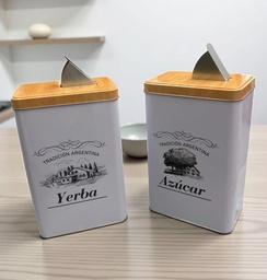 LATA YERBA / AZUCAR CON VERTEDERO 1KG HW74135