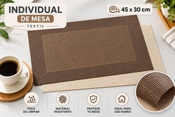 INDIVIDUAL COLOR LISO RECTANGULAR 45X31CM HOME TEXTILE