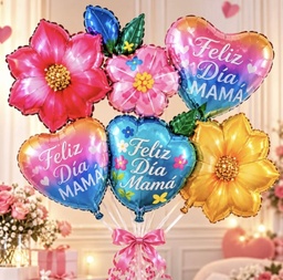 SET DE GLOBO X 5 METALIZADO DIA DE LA MADRE