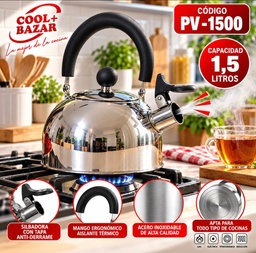 PAVA SILVADORA 1.5LTS COOL BAZAR PV1500 EN CAJA
