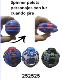 PELOTA CON LUZ PRESION SPINNER PERSONAJE 252525